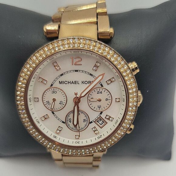 Michael Kors Parker MK5491 Womens Stainless Steel Analog Dial Quartz Watch DE112 - Picture 1 of 9